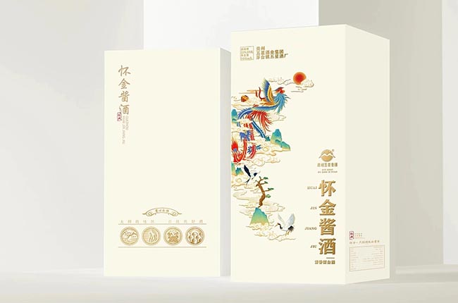 定制國畫風的白酒包裝盒也很美